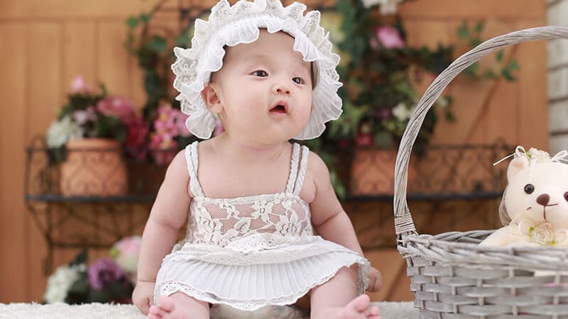 Foto foto bayi lucu - Bayi memakai topi
