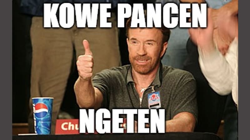 Meme Lucu Bahasa Jawa - Chuck Norris