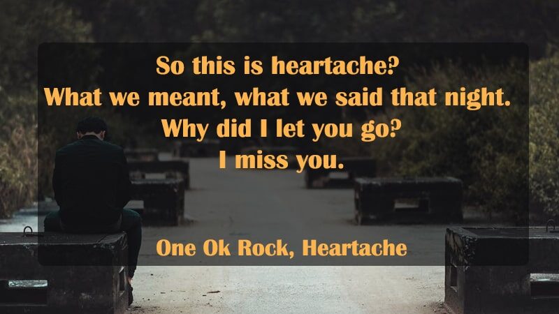 Kata-Kata Penyesalan Bahasa Inggris - One Ok Rock