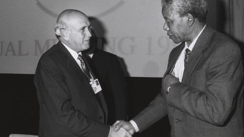 Biografi Nelson Mandela - Nelson Mandela dan Frederik de Klerk