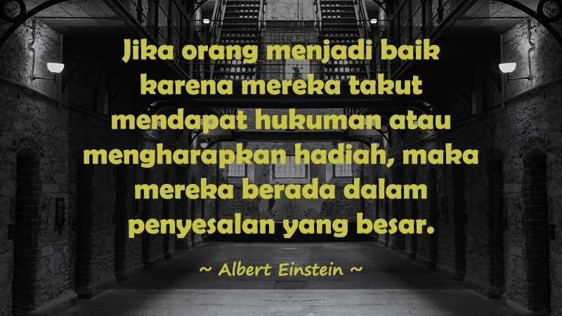 Kata-Kata Bijak Albert Einstein - Mengharap Imbalan dan Hadiah