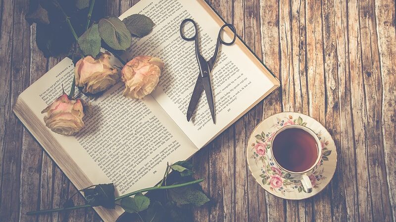 Kata-Kata Bijak Bahasa Inggris - Buku, teh, dan mawar