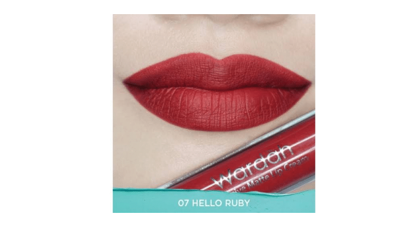 (gambar 2) Wardah Exclusive Lip Cream No 07 Hello Ruby